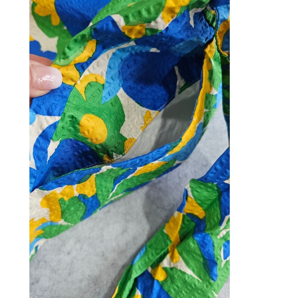 J.Crew "Morning Floral" Puckered Tie-Waist Pencil Skirt, 100% Cotton, New Sz 000 - Picture 10 of 14